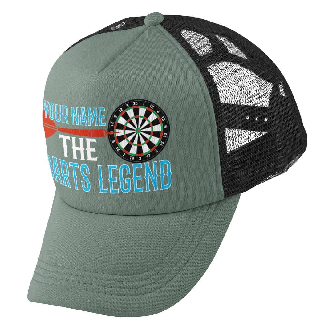 Novelty Personalised DARTS Trucker Baseball Cap Your Name The Darts Legend