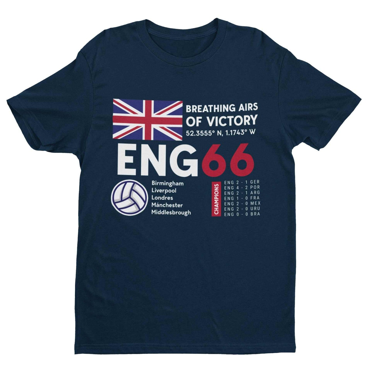 ENGLAND 1966 Football World Cup Victory T Shirt ENG66 Football Lions CGalaxy Tees