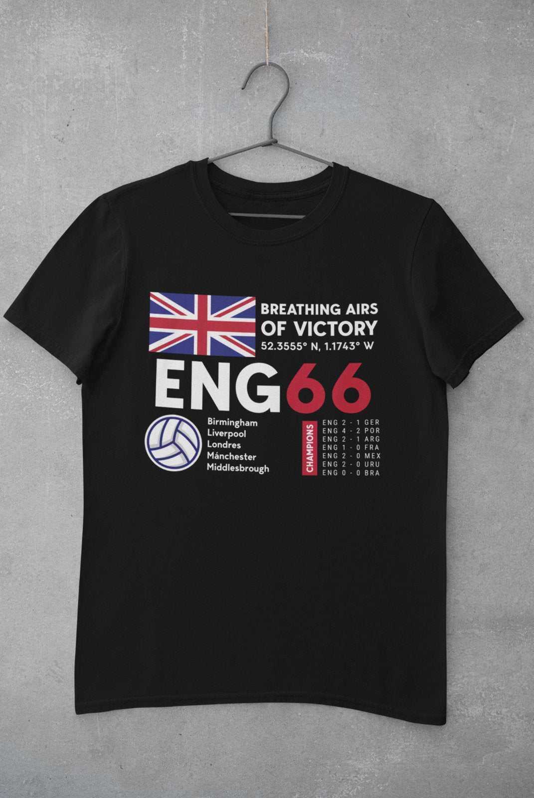 ENGLAND 1966 Football World Cup Victory T Shirt ENG66 Football Lions CGalaxy Tees