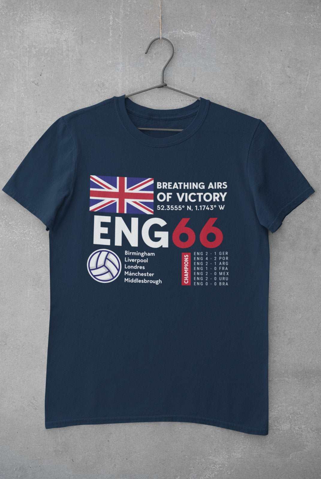ENGLAND 1966 Football World Cup Victory T Shirt ENG66 Football Lions CGalaxy Tees