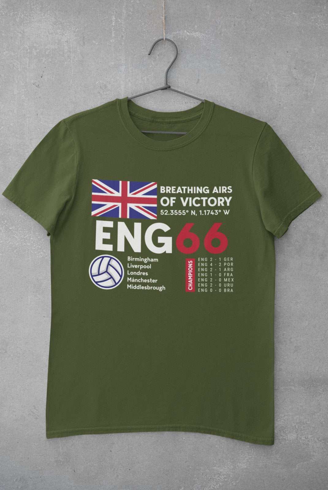 ENGLAND 1966 Football World Cup Victory T Shirt ENG66 Football Lions CGalaxy Tees