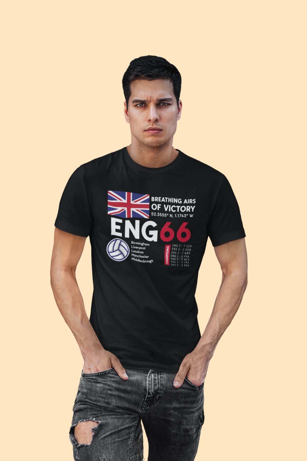 ENGLAND 1966 Football World Cup Victory T Shirt ENG66 Football Lions CGalaxy Tees