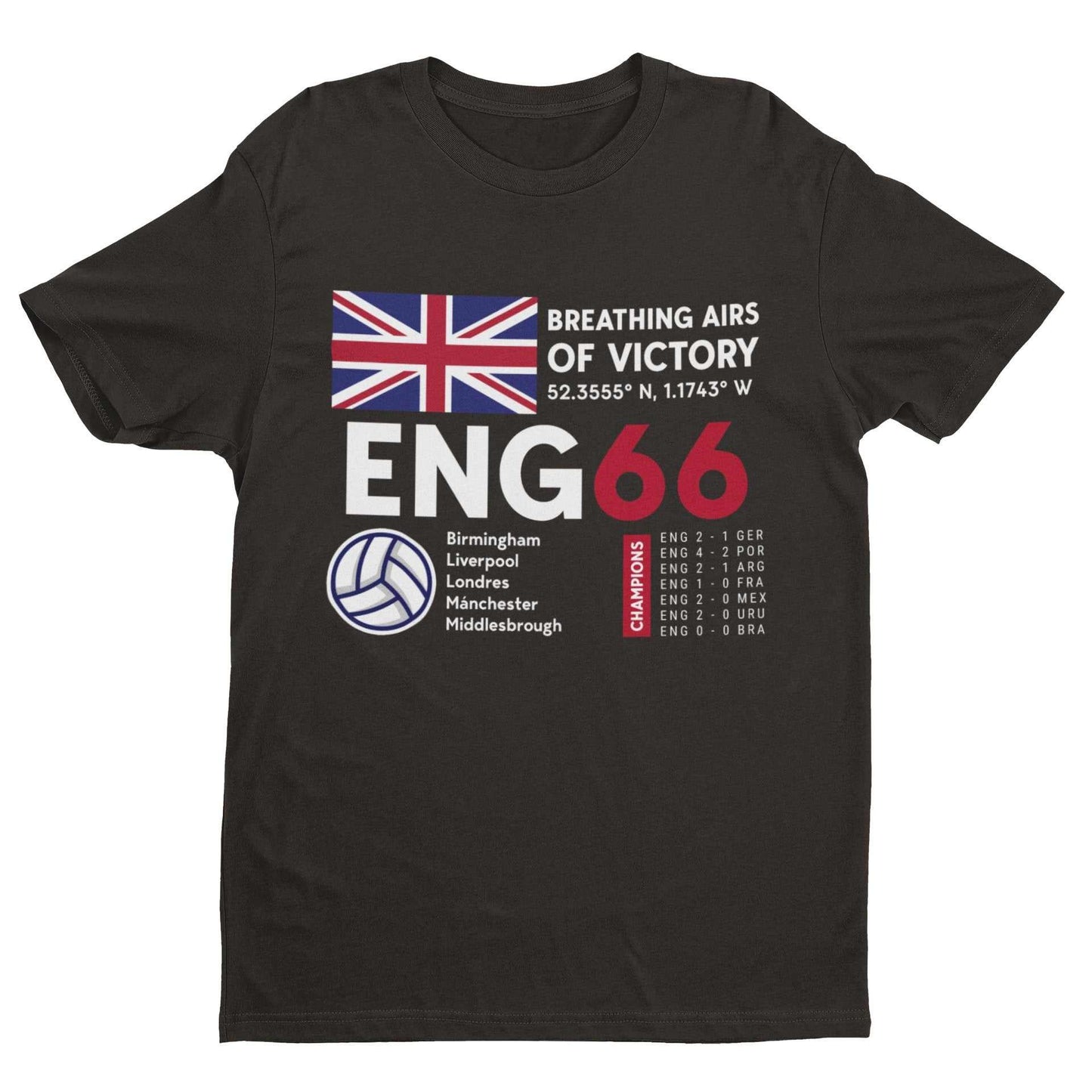 ENGLAND 1966 Football World Cup Victory T Shirt ENG66 Football Lions CGalaxy Tees