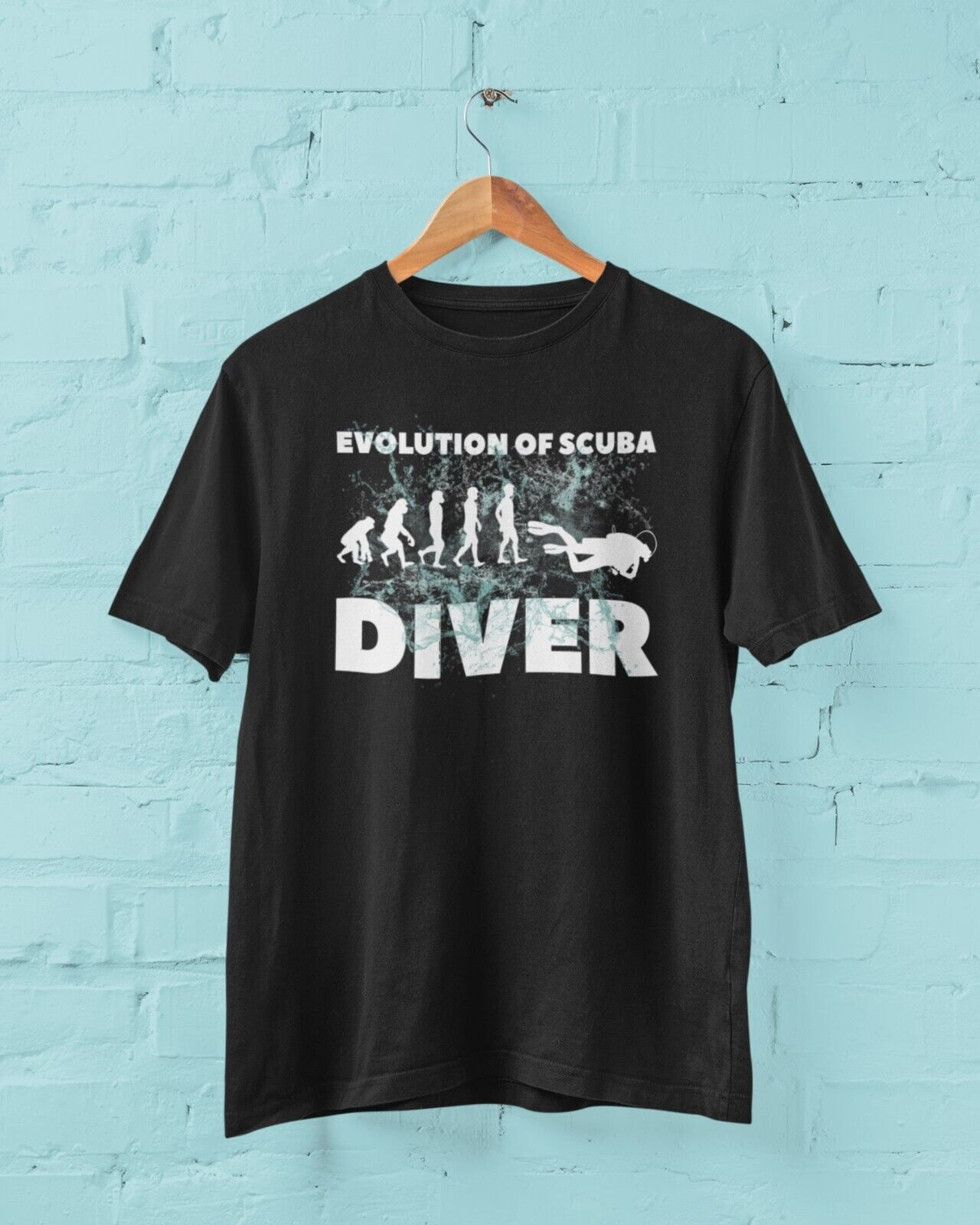 EVOLUTION OF A SCUBA DIVER T Shirt Gift For Diver Darwin Ape To Man EvGalaxy Tees