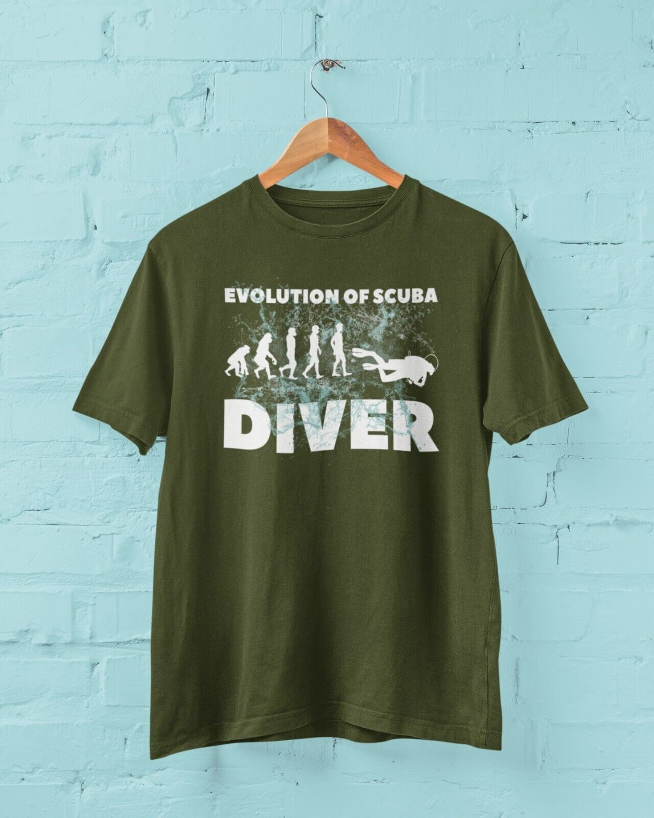 EVOLUTION OF A SCUBA DIVER T Shirt Gift For Diver Darwin Ape To Man EvGalaxy Tees