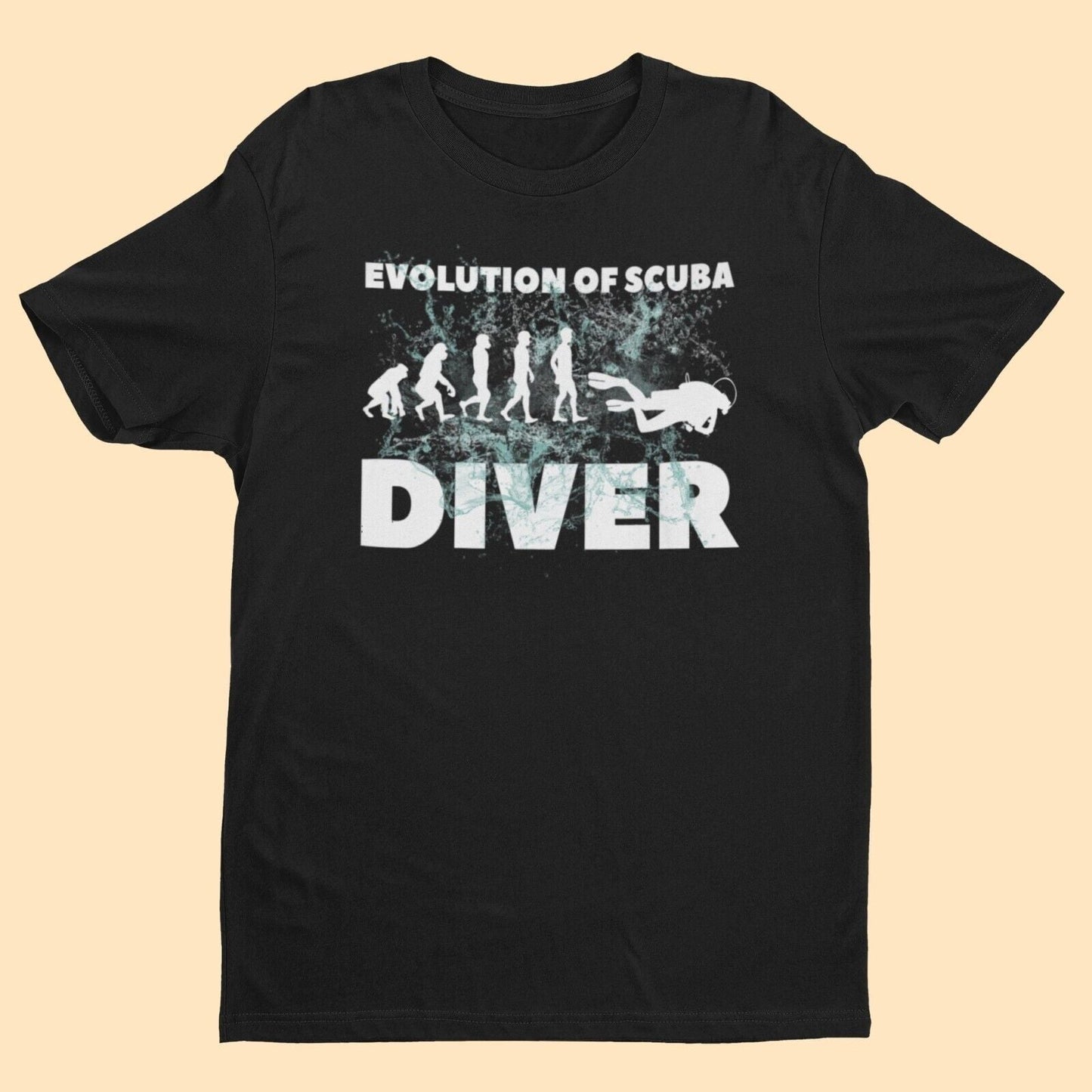 EVOLUTION OF A SCUBA DIVER T Shirt Gift For Diver Darwin Ape To Man EvGalaxy Tees