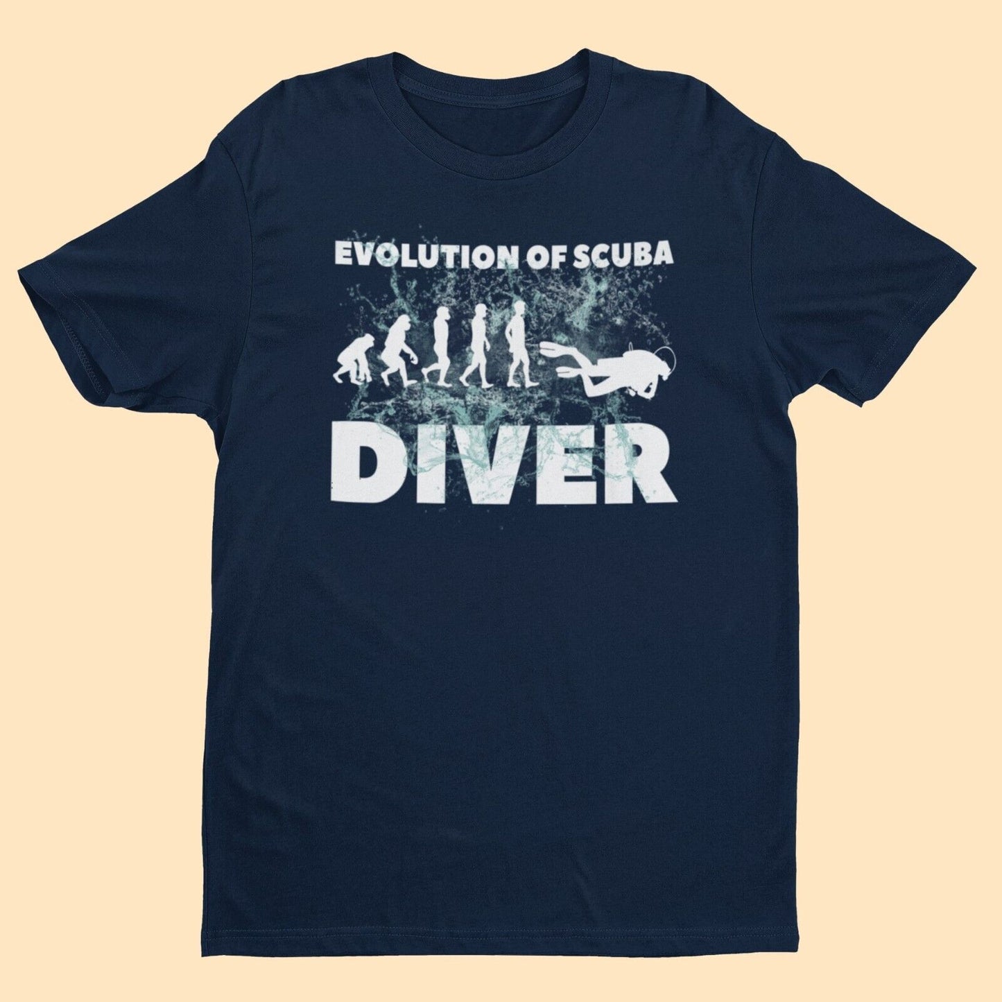 EVOLUTION OF A SCUBA DIVER T Shirt Gift For Diver Darwin Ape To Man EvGalaxy Tees