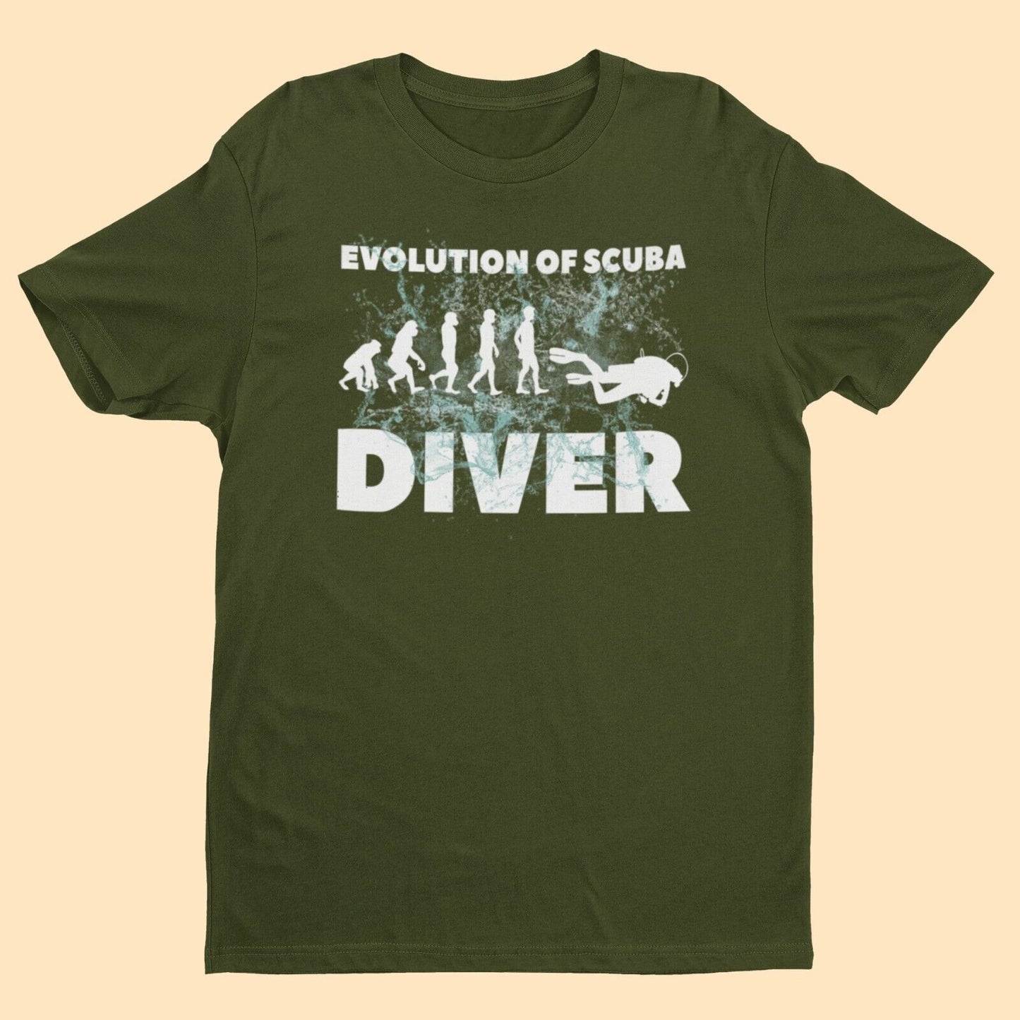 EVOLUTION OF A SCUBA DIVER T Shirt Gift For Diver Darwin Ape To Man EvGalaxy Tees