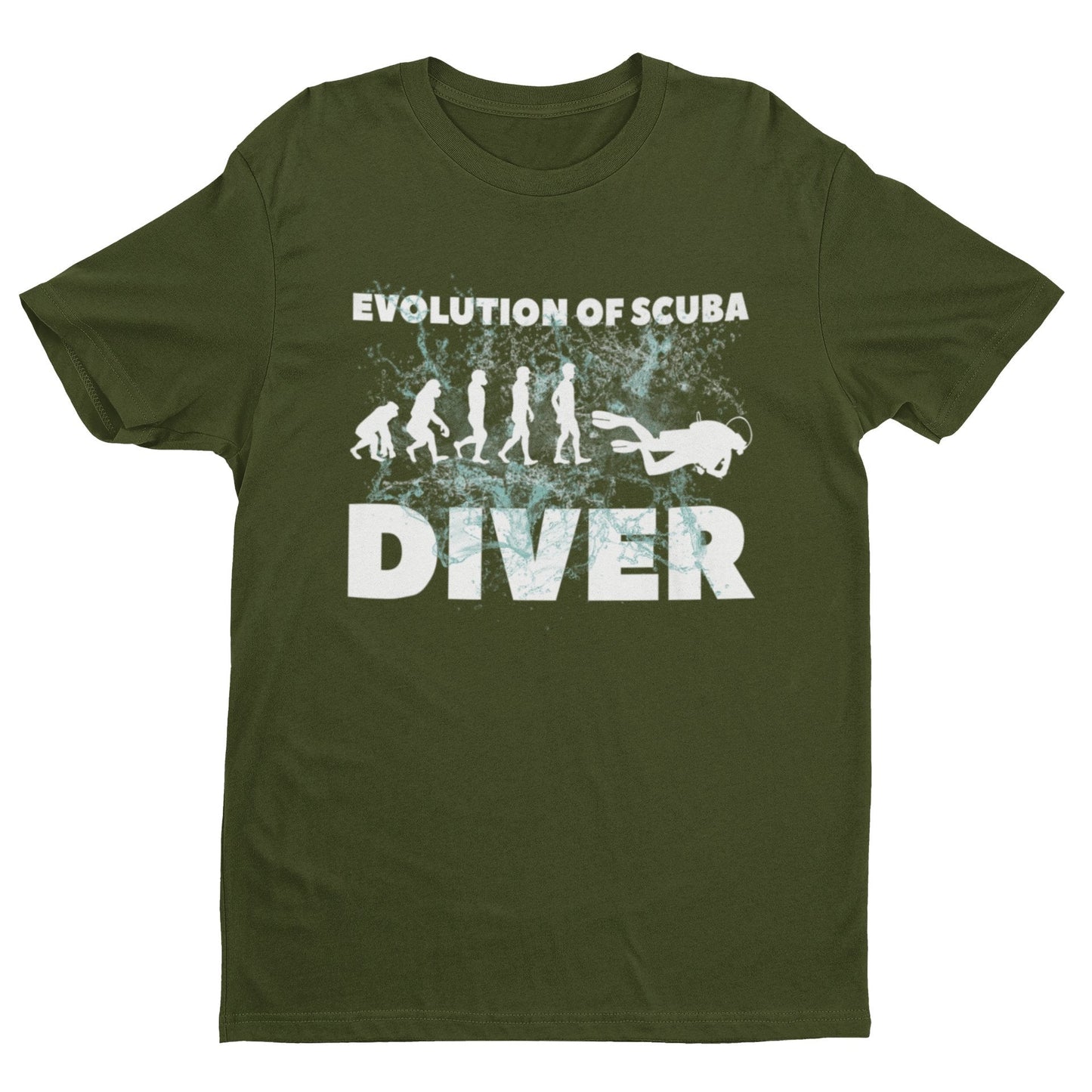 EVOLUTION OF A SCUBA DIVER T Shirt Gift For Diver Darwin Ape To Man EvGalaxy Tees
