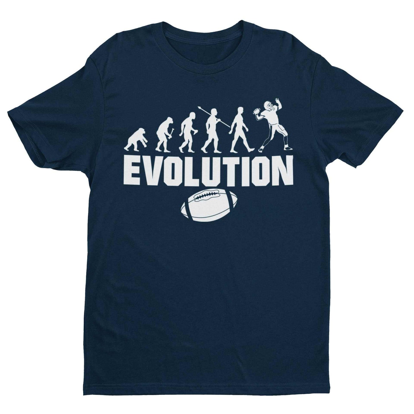 EVOLUTION OF AMERICAN FOOTBALL Funny T Shirt Gridiron Fan Touchdown GiGalaxy Tees