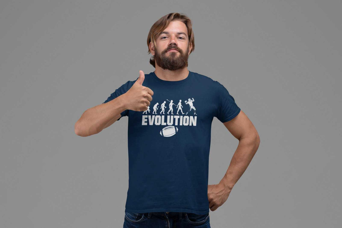 EVOLUTION OF AMERICAN FOOTBALL Funny T Shirt Gridiron Fan Touchdown GiGalaxy Tees