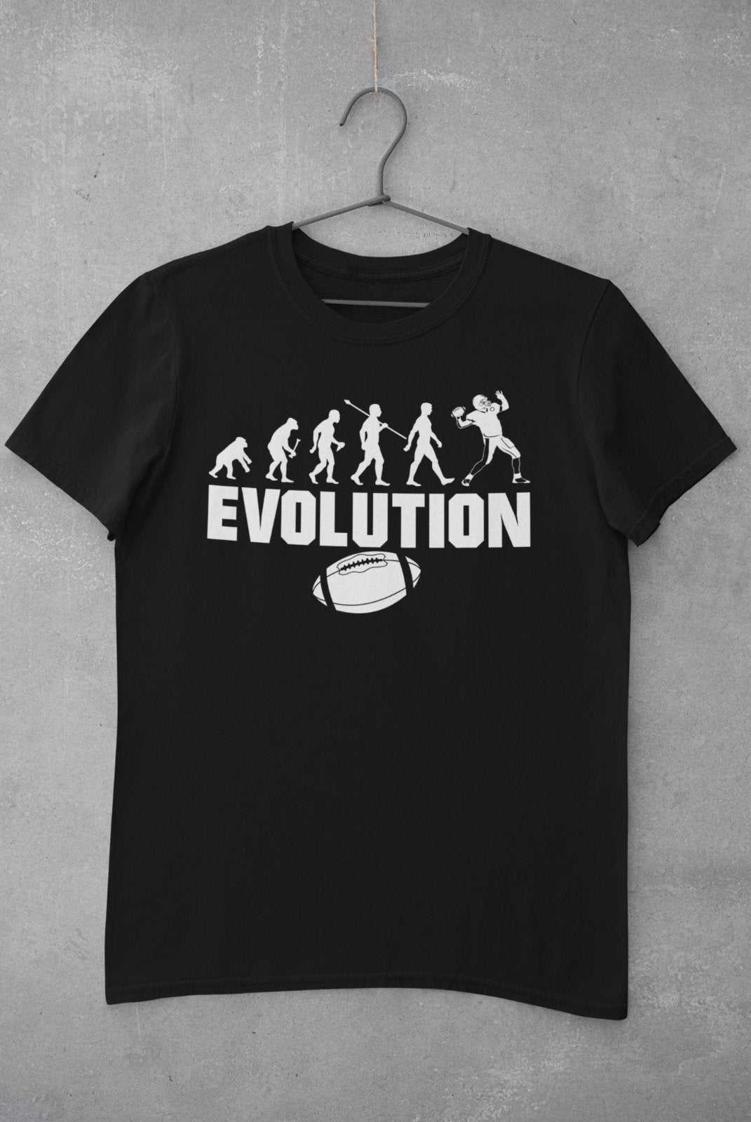 EVOLUTION OF AMERICAN FOOTBALL Funny T Shirt Gridiron Fan Touchdown GiGalaxy Tees
