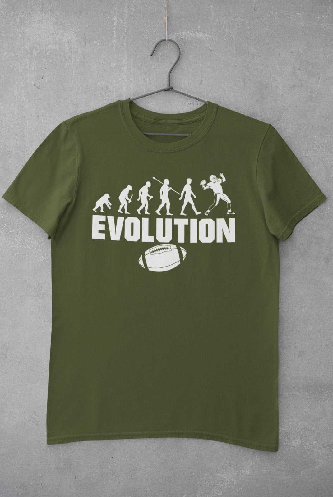 EVOLUTION OF AMERICAN FOOTBALL Funny T Shirt Gridiron Fan Touchdown GiGalaxy Tees