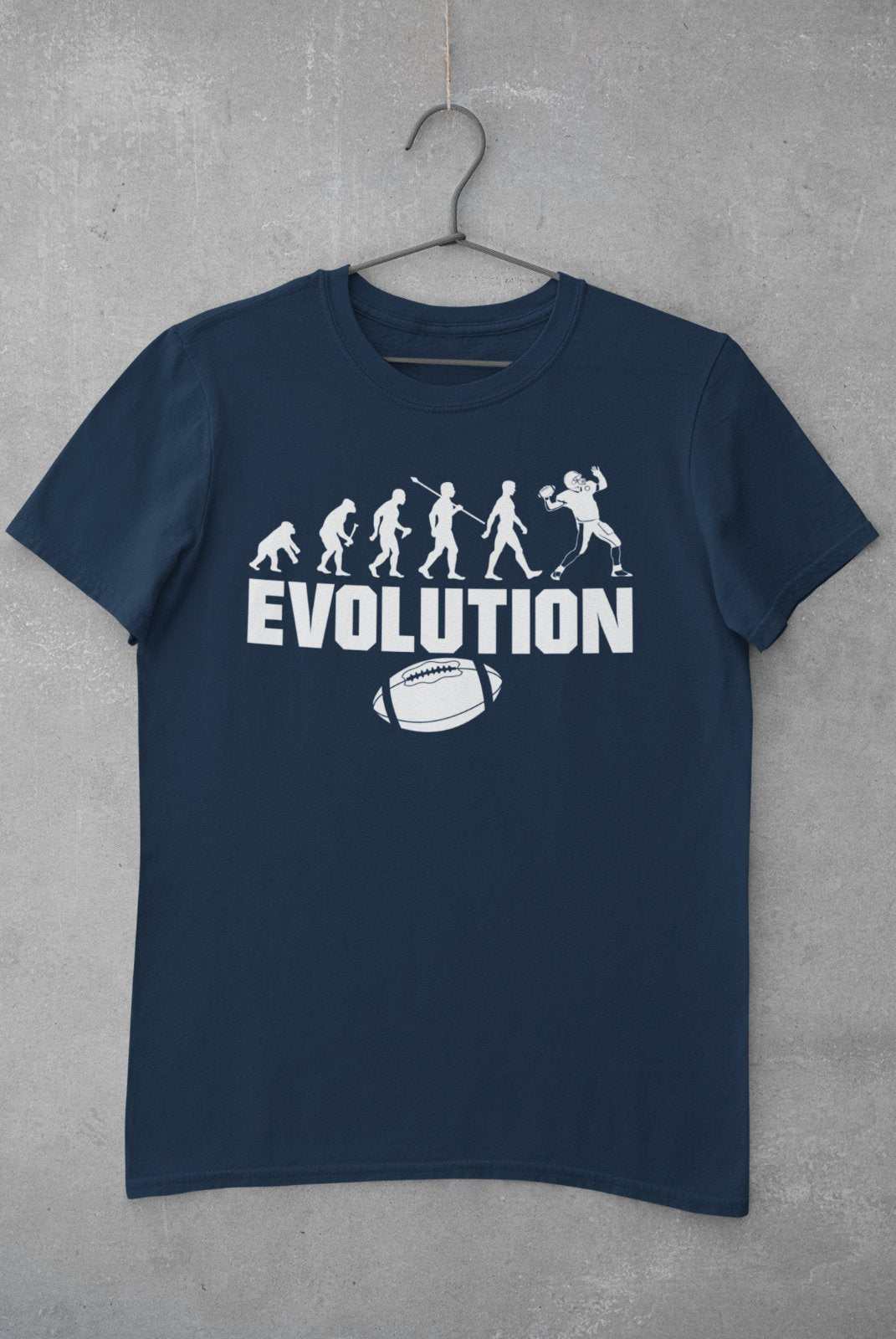 EVOLUTION OF AMERICAN FOOTBALL Funny T Shirt Gridiron Fan Touchdown GiGalaxy Tees