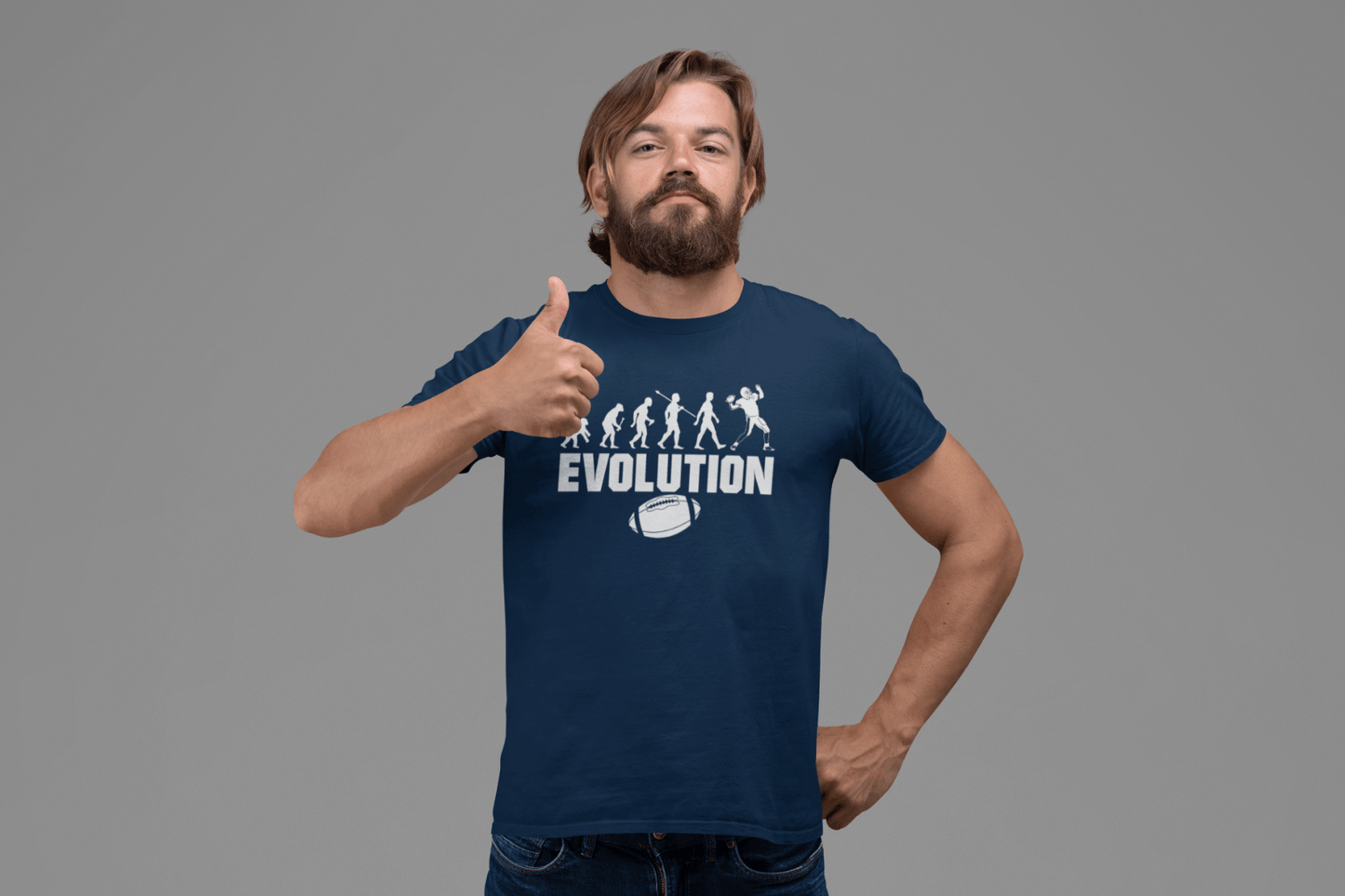 EVOLUTION OF AMERICAN FOOTBALL Funny T Shirt Gridiron Fan Touchdown GiGalaxy Tees