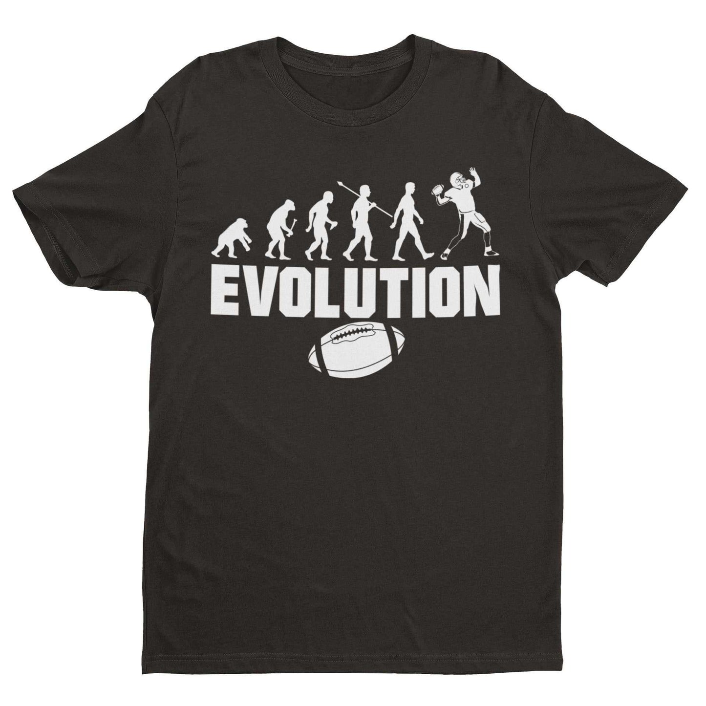 EVOLUTION OF AMERICAN FOOTBALL Funny T Shirt Gridiron Fan Touchdown GiGalaxy Tees