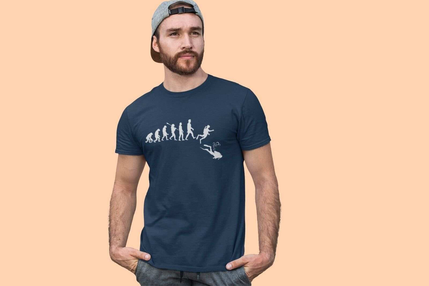 EVOLUTION OF SCUBA DIVING T Shirt Gift For Diver Darwin Ape To Man EvoGalaxy Tees
