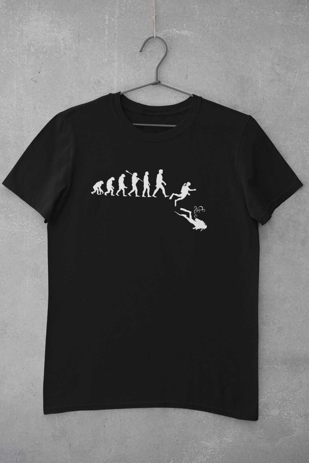 EVOLUTION OF SCUBA DIVING T Shirt Gift For Diver Darwin Ape To Man EvoGalaxy Tees