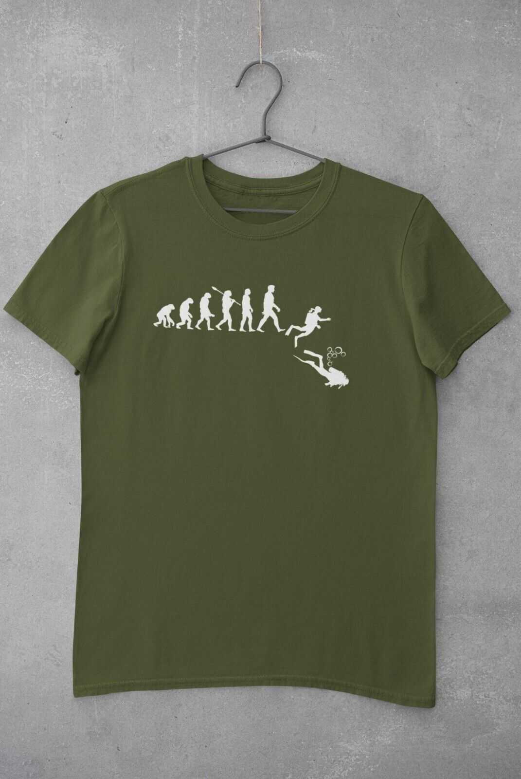 EVOLUTION OF SCUBA DIVING T Shirt Gift For Diver Darwin Ape To Man EvoGalaxy Tees