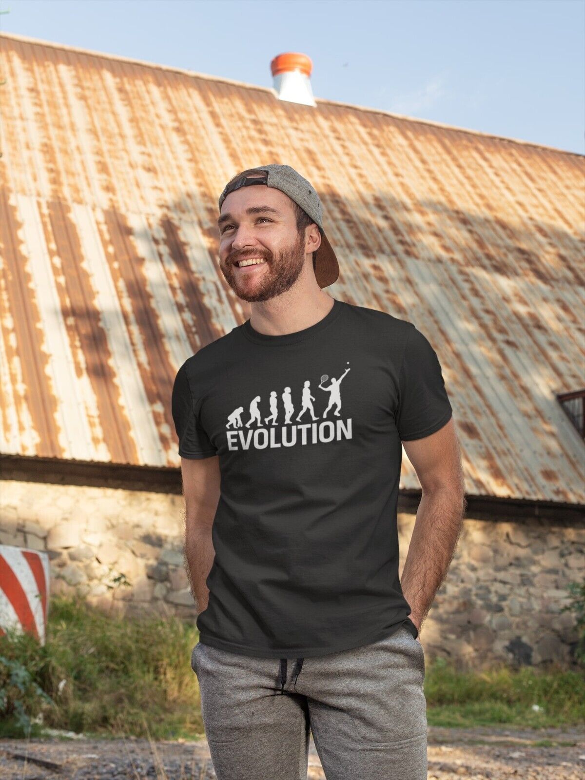 EVOLUTION OF TENNIS T Shirt Funny Darwin Ape To Man To Wimbeldon Star Galaxy Tees