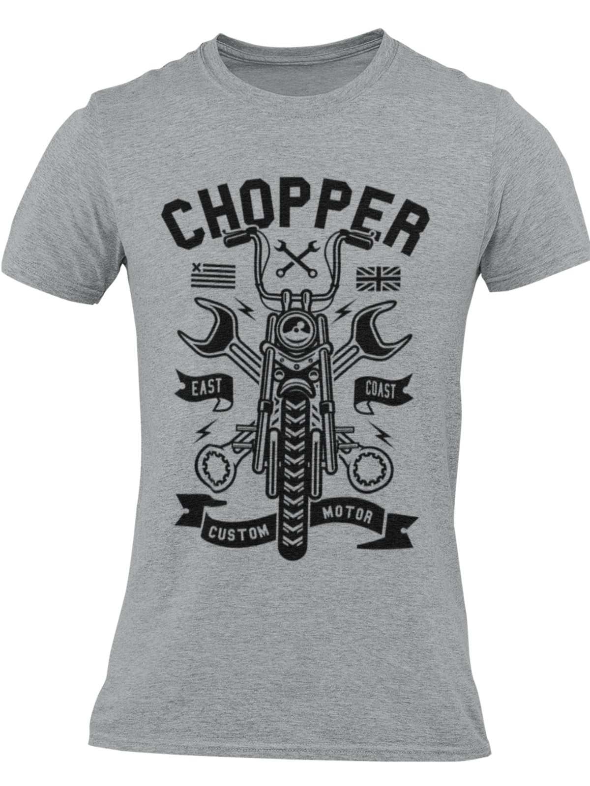 East Coast Custom Choppers Biker T Shirt Motorcycle Skull Classic MotoGalaxy Tees