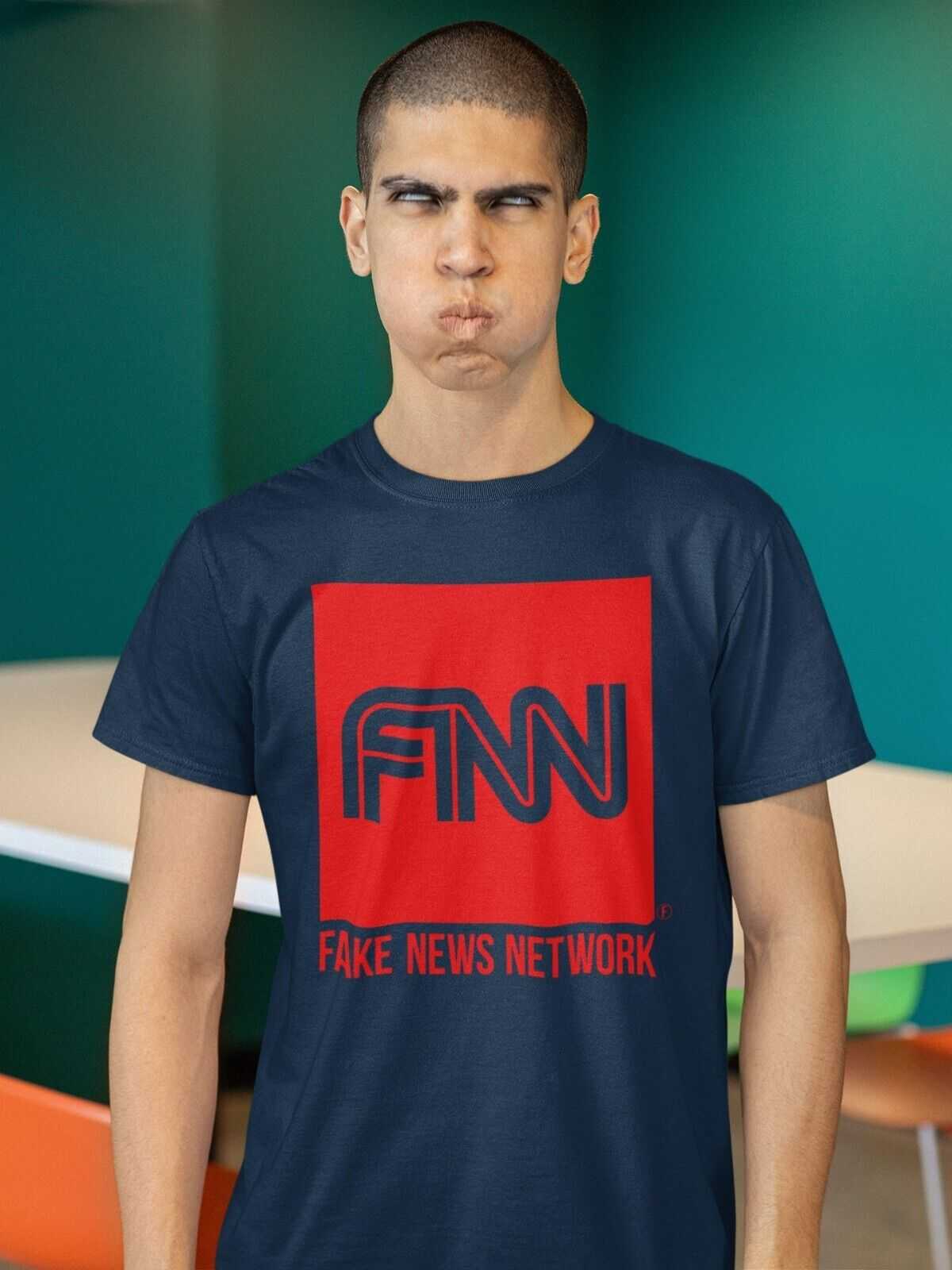 FAKE NEWS NETWORK Funny Parody T Shirt Trump Donald Network TV ConservGalaxy Tees