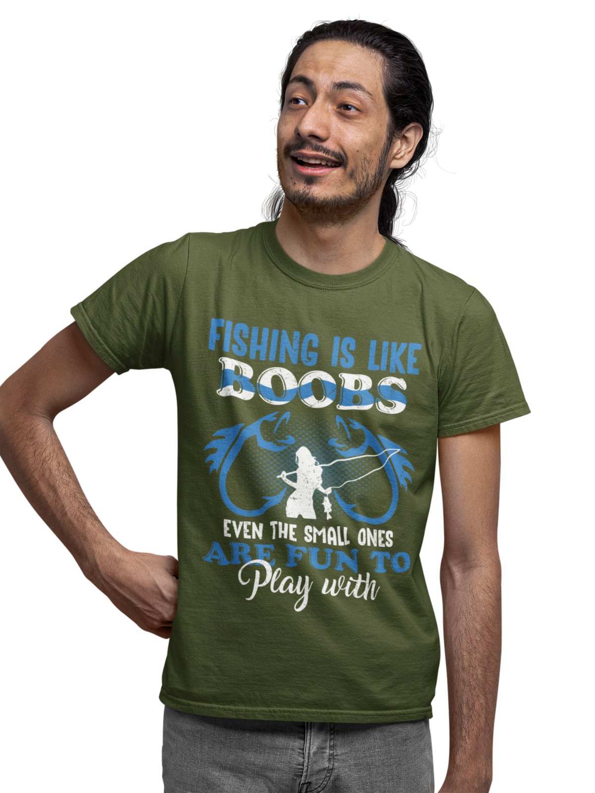Fishing Is Like BOOBS Even The Small Ones Are Fun To Play With Funny TGalaxy Tees