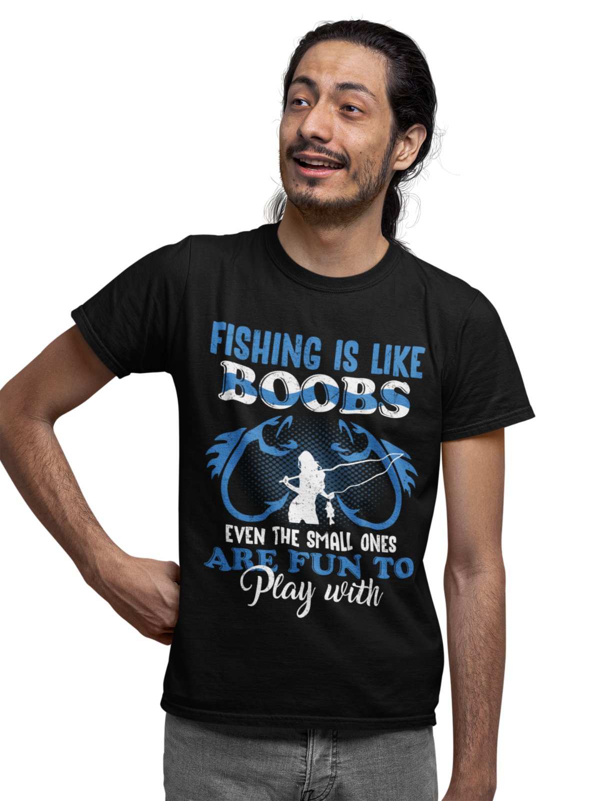 Fishing Is Like BOOBS Even The Small Ones Are Fun To Play With Funny TGalaxy Tees
