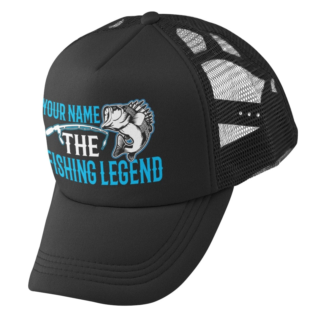 Novelty Personalised Fishing Baseball Trucker Cap ANY NAME The Fishing Legend