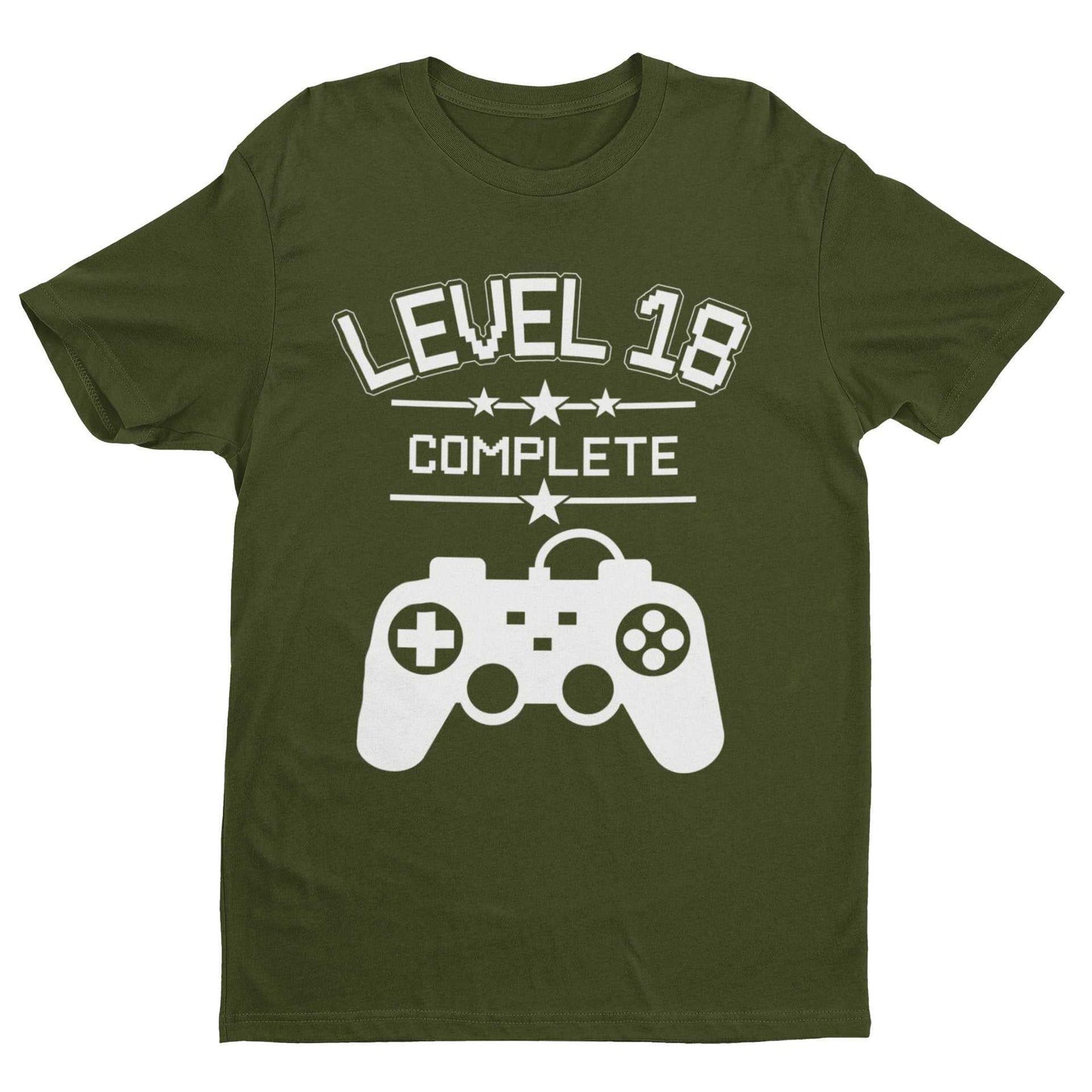 Funny 18th Birthday T Shirt Level 18 Complete Gamer Themed Gift Idea GGalaxy Tees