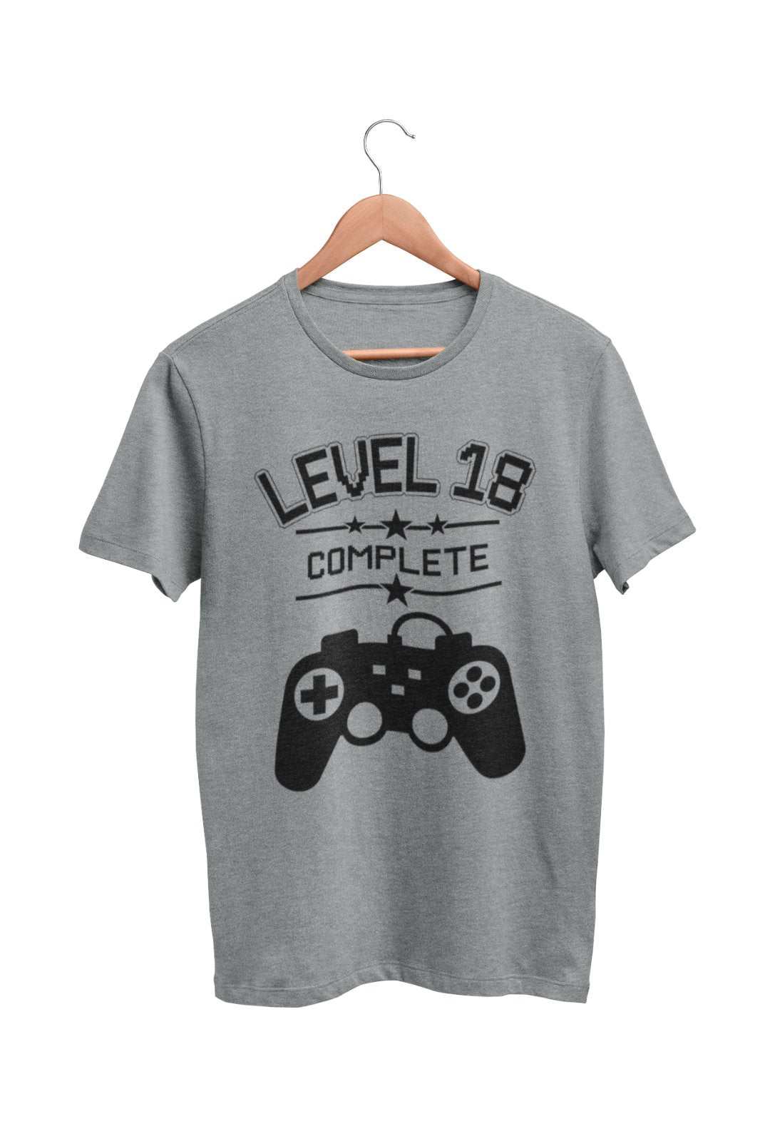 Funny 18th Birthday T Shirt Level 18 Complete Gamer Themed Gift Idea GGalaxy Tees