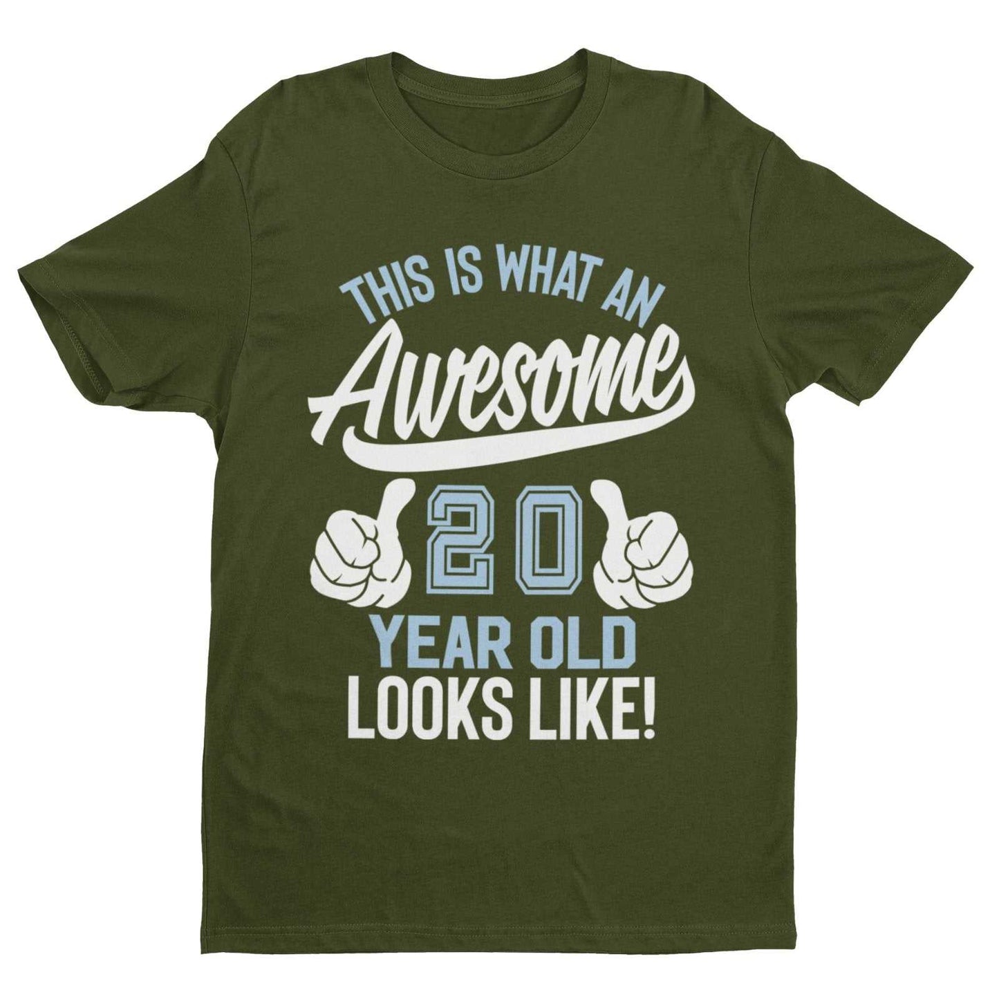 Funny 20th Birthday T Shirt This Is What An Awesome 20 Year Old Looks Galaxy Tees