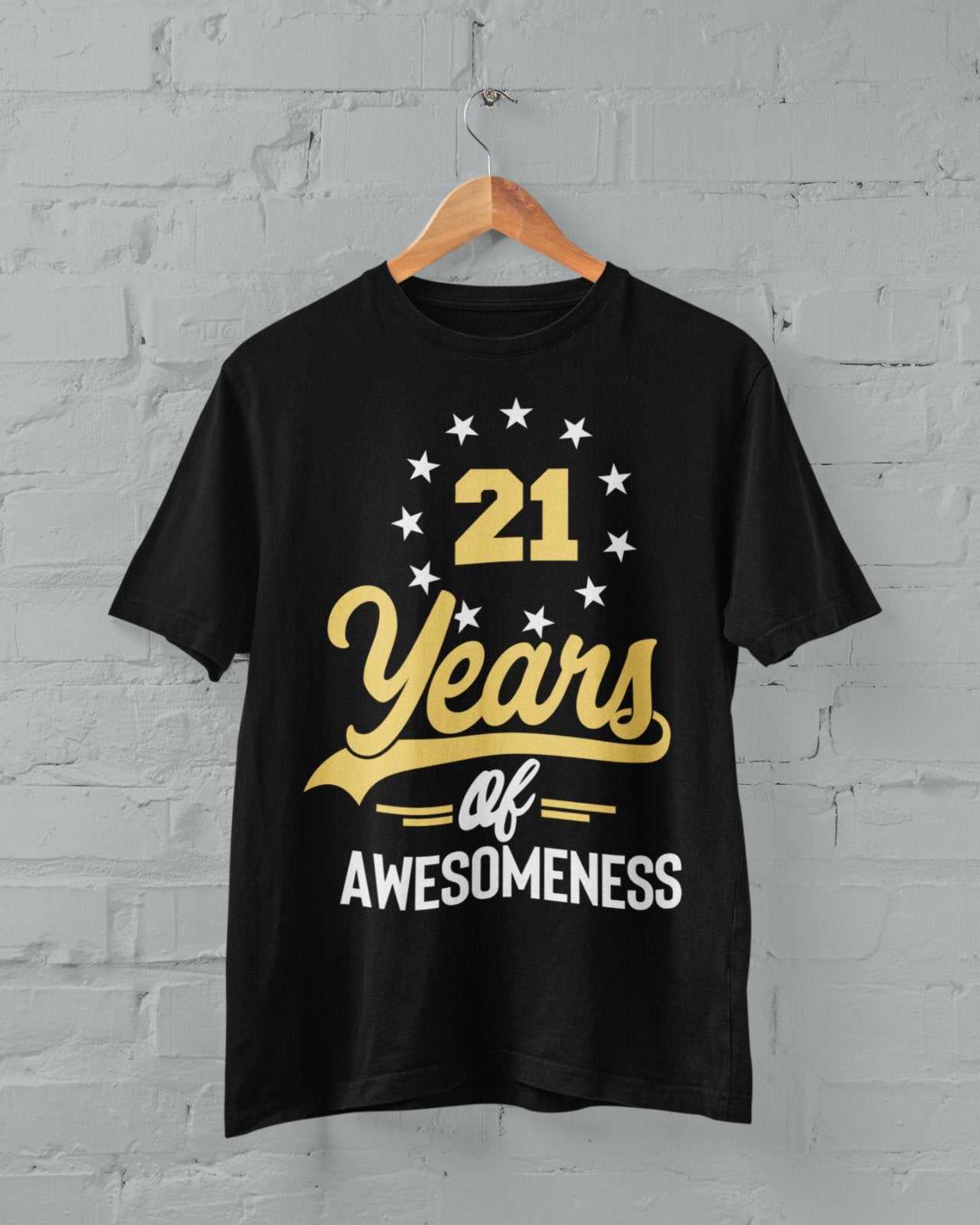 Funny 21st Birthday T Shirt 21 Years Of Awesomeness Great Gift Idea UnGalaxy Tees