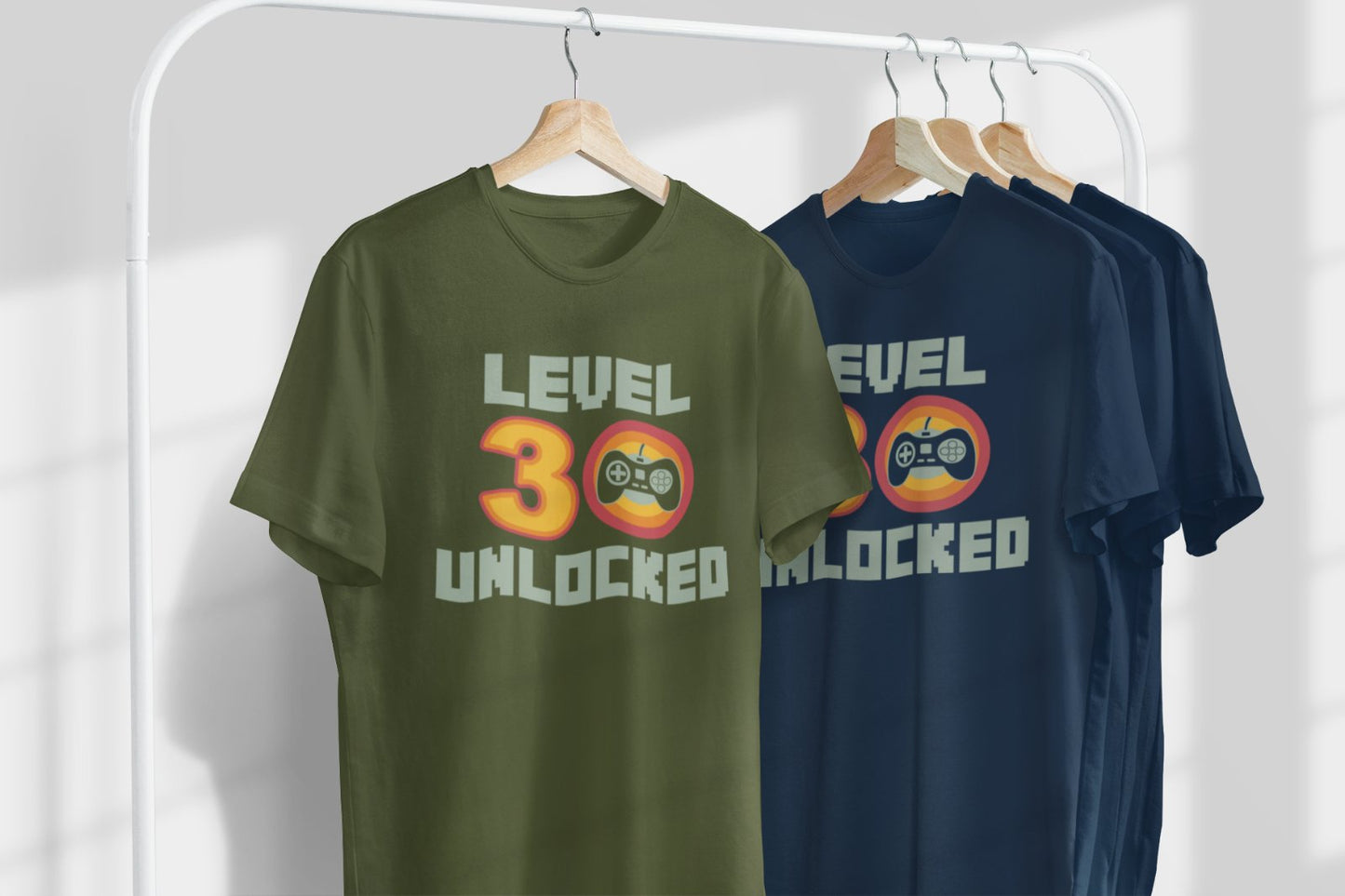 Funny 30th Birthday T Shirt Level 30 Unlocked Gamer Themed Gift Idea GGalaxy Tees