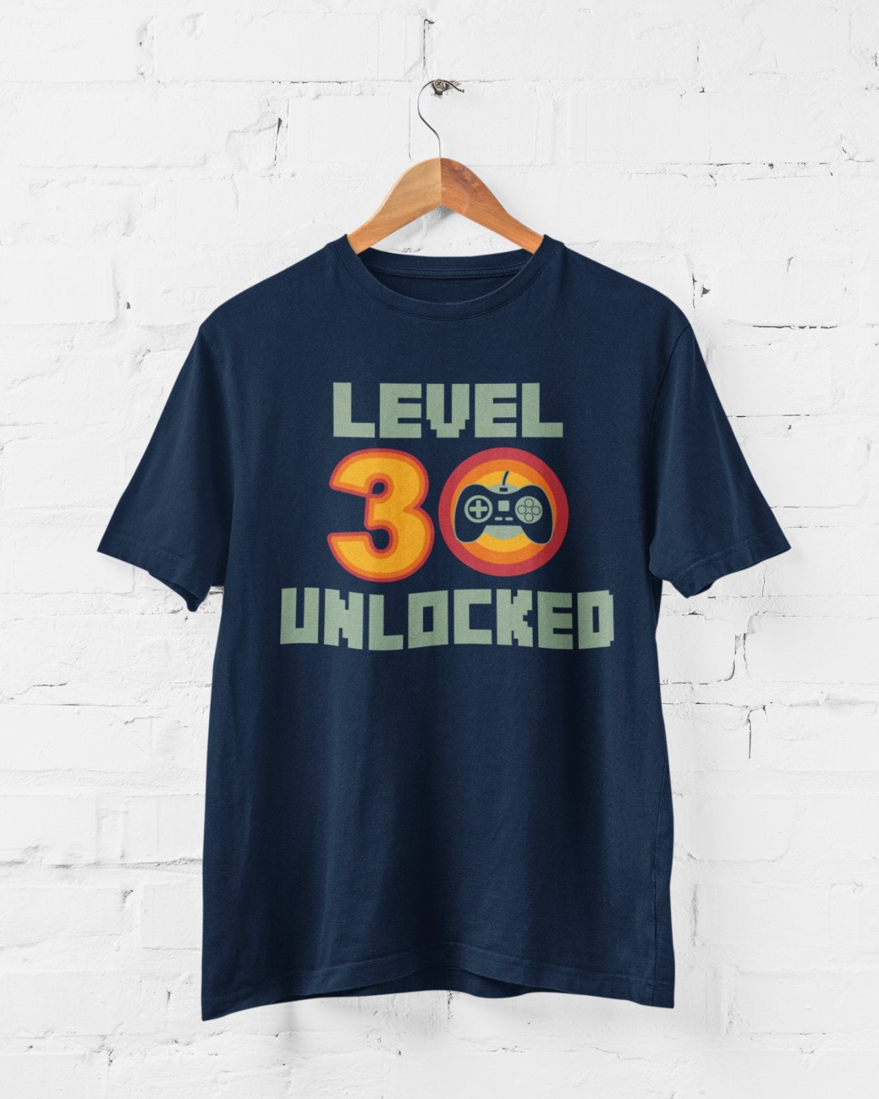 Funny 30th Birthday T Shirt Level 30 Unlocked Gamer Themed Gift Idea GGalaxy Tees