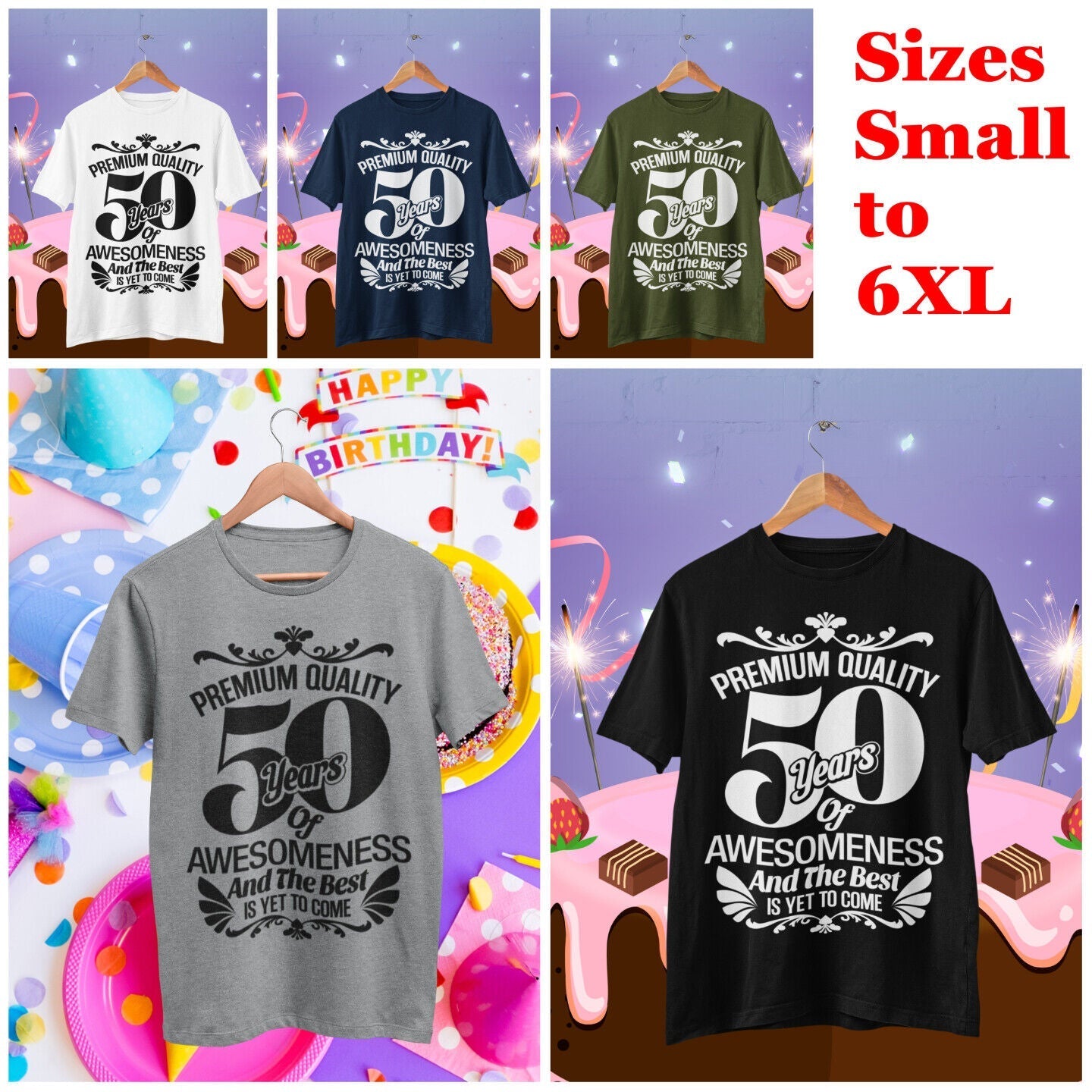 Funny 50th Birthday T Shirt 50 Years Of Awesomeness And The Best Is YeGalaxy Tees