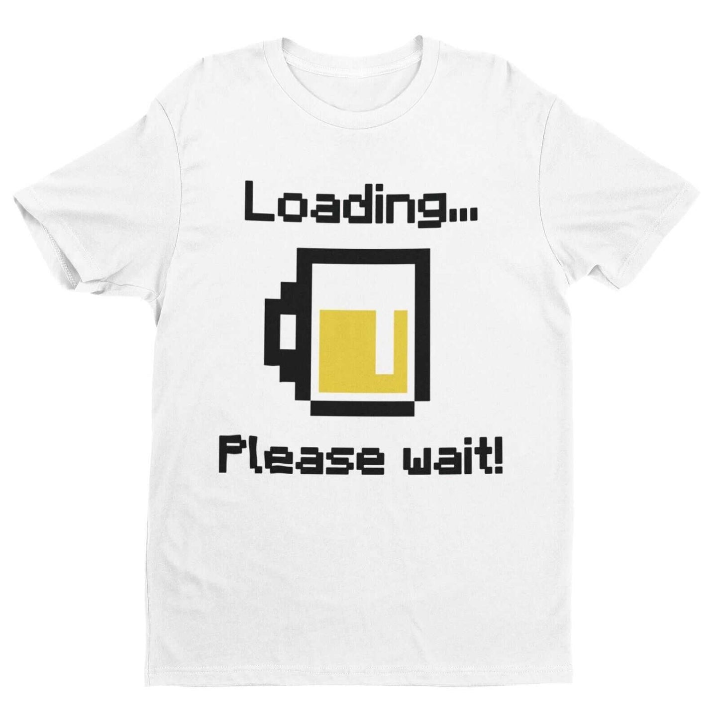Funny BEER LOADING T Shirt Pixel Design Beer Pouring Barman Gamer GiftGalaxy Tees