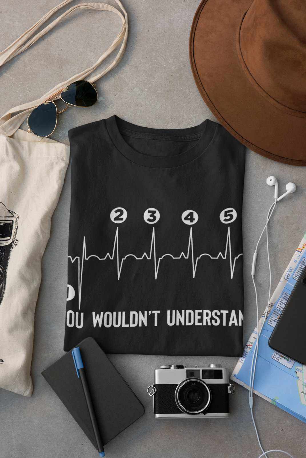 Funny Biker T Shirt Gearshift Heartbeat One Down 4 Up Motorcycle MotorGalaxy Tees