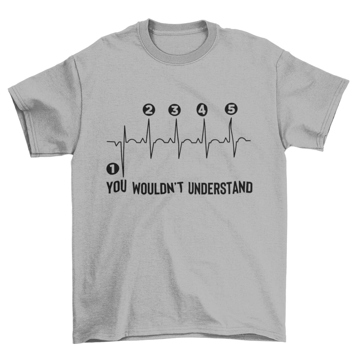 Funny Biker T Shirt Gearshift Heartbeat One Down 4 Up Motorcycle MotorGalaxy Tees