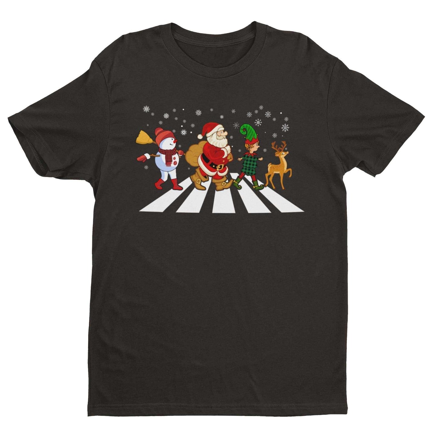 Funny Christmas Road T Shirt Abbey Parody Santa Music XMas Crossing GGalaxy Tees