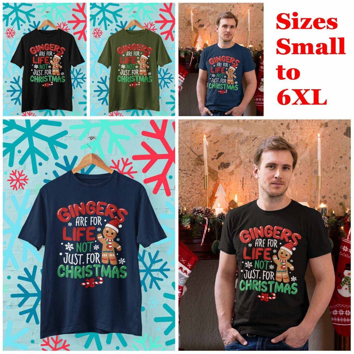 Funny Christmas T Shirt Gingers Are For Life Not Just For XMas Parody Galaxy Tees