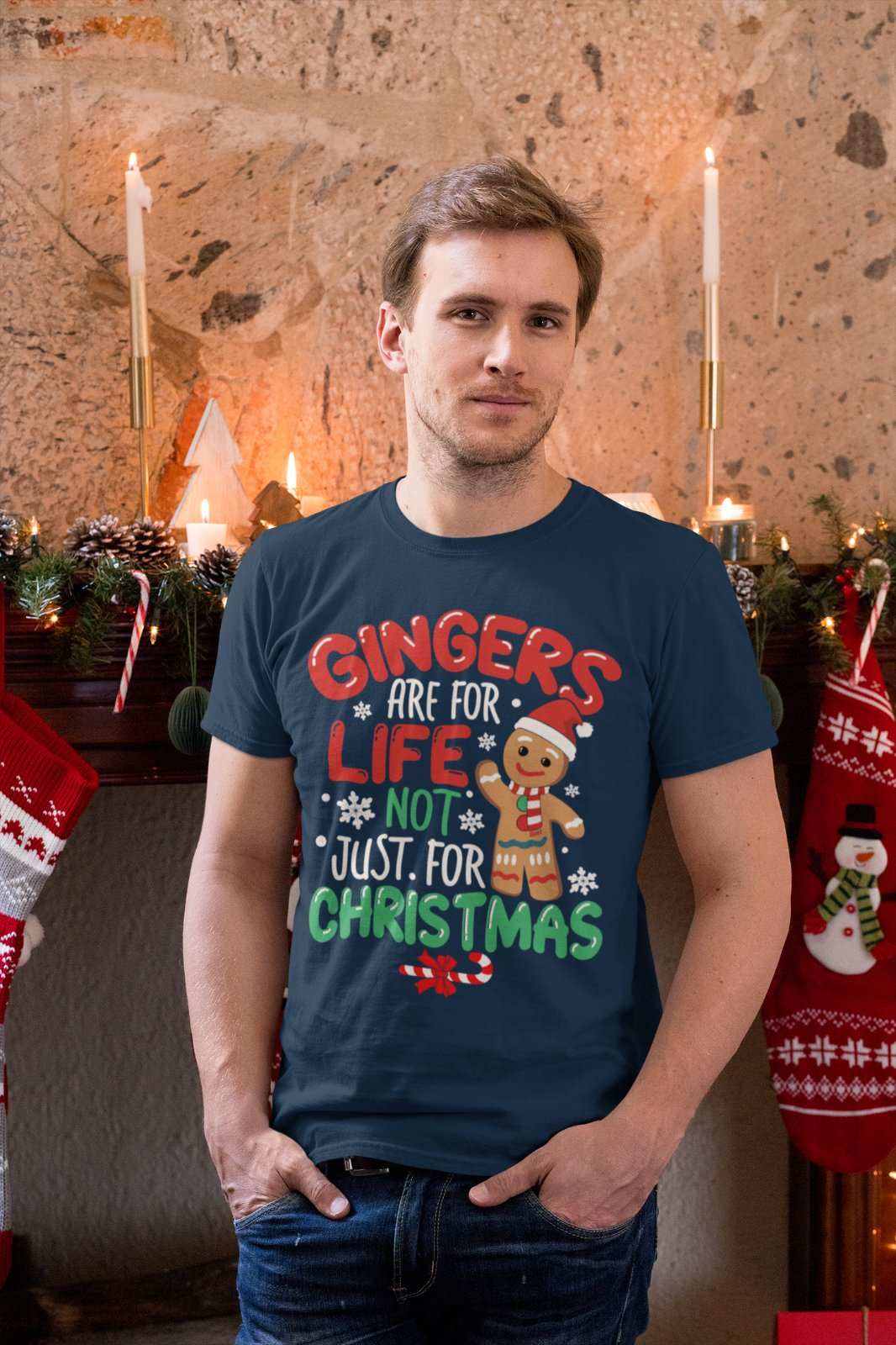 Funny Christmas T Shirt Gingers Are For Life Not Just For XMas Parody Galaxy Tees