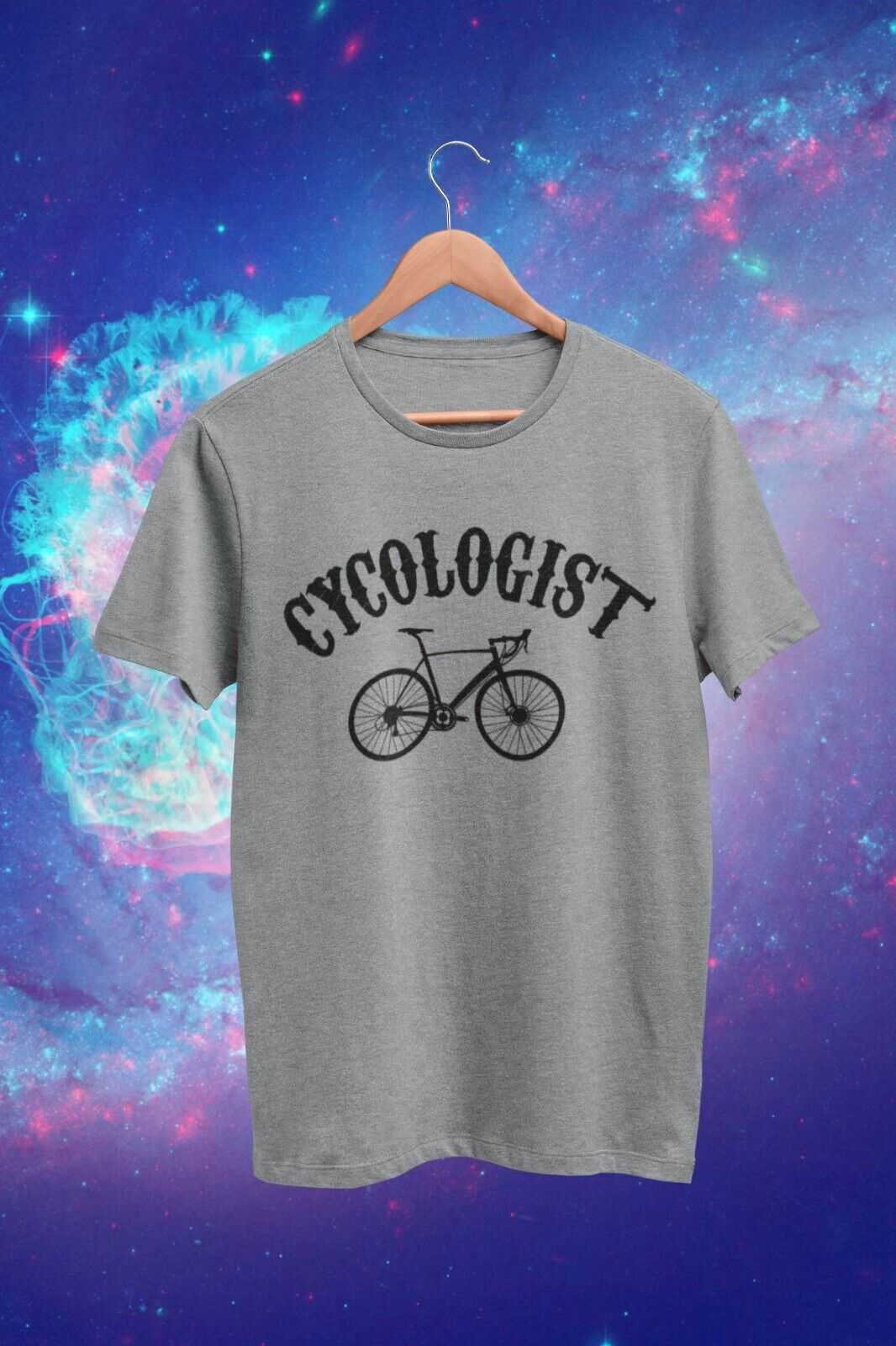 Funny Cycling T Shirt CYCOLOGIST Parody Gift For Cyclist Bike Dad CyclGalaxy Tees