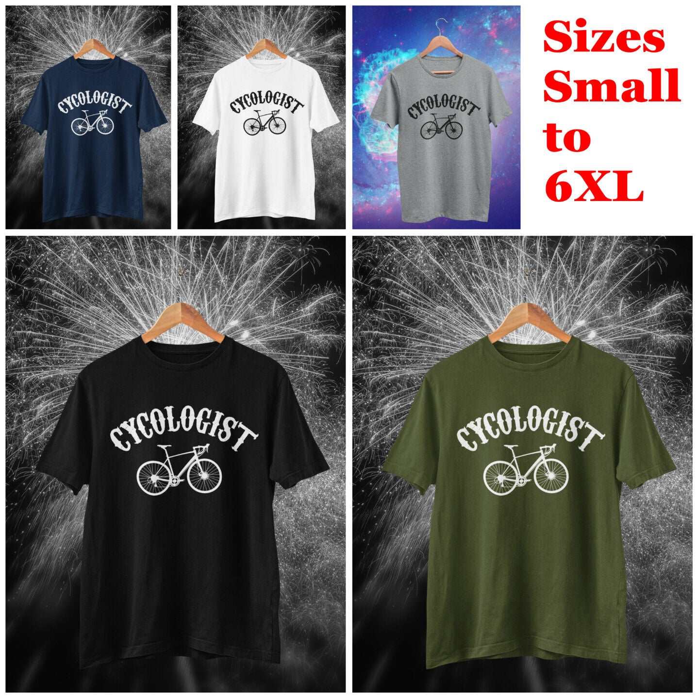 Funny Cycling T Shirt CYCOLOGIST Parody Gift For Cyclist Bike Dad CyclGalaxy Tees