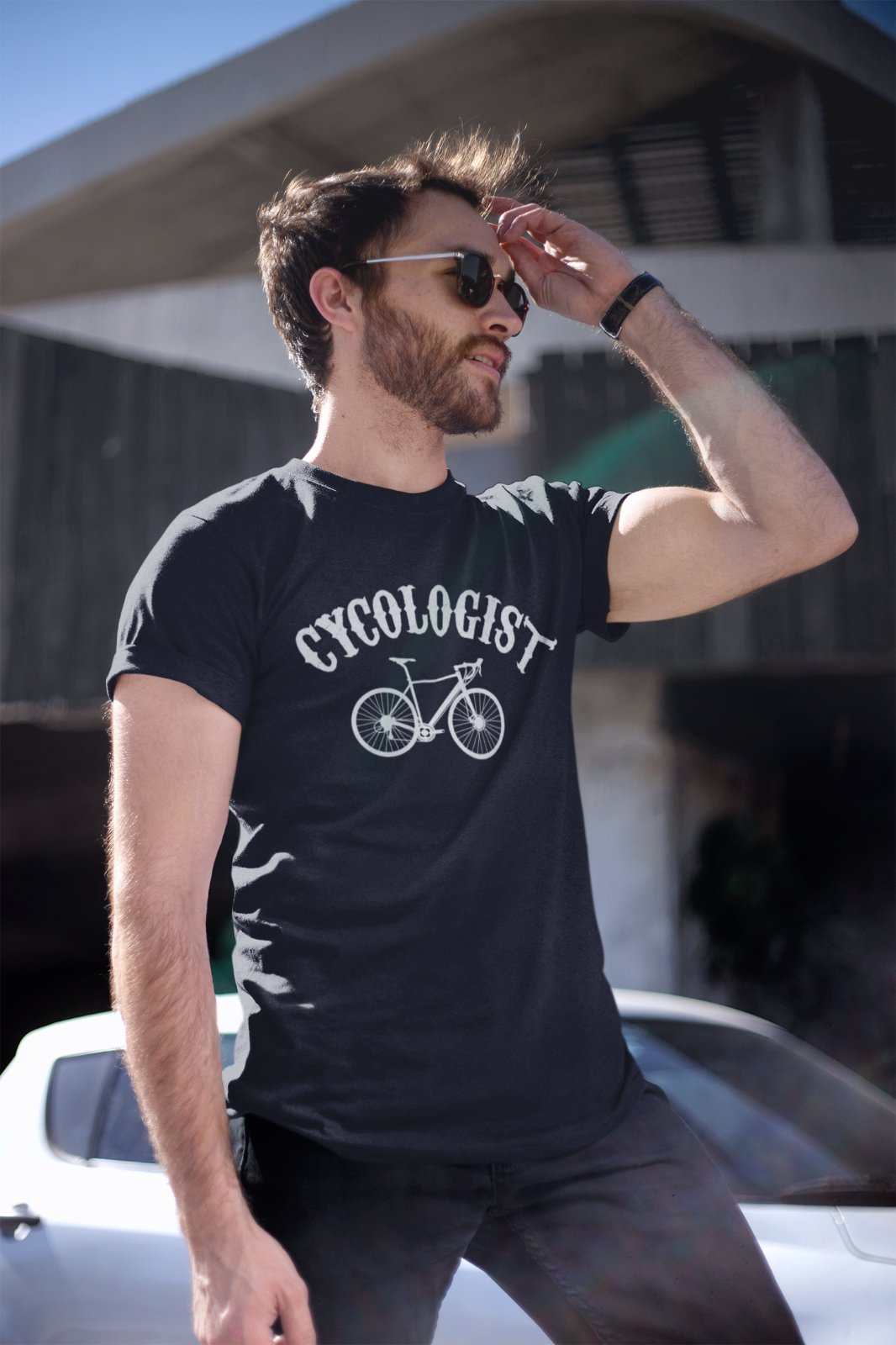 Funny Cycling T Shirt CYCOLOGIST Parody Gift For Cyclist Bike Dad CyclGalaxy Tees
