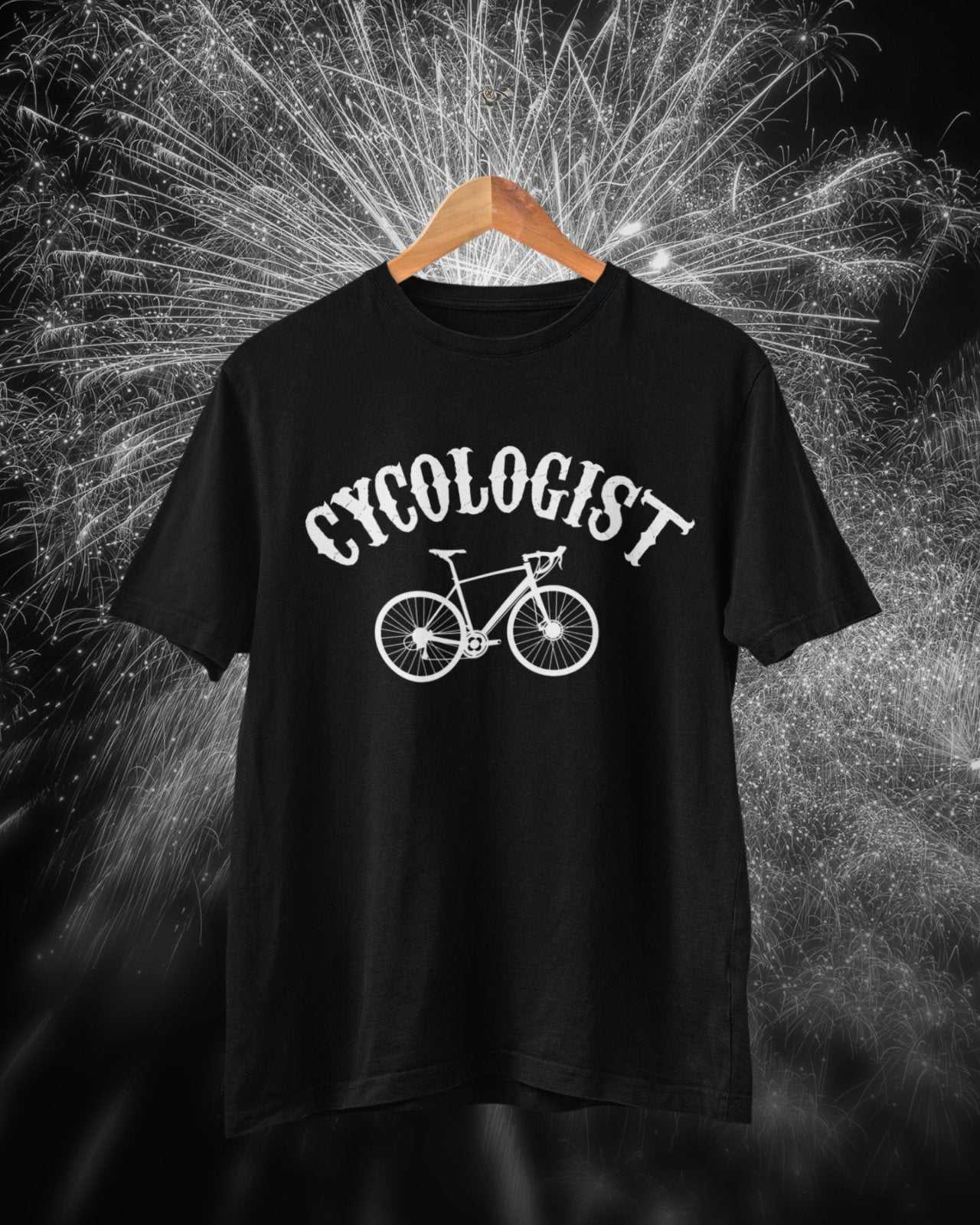 Funny Cycling T Shirt CYCOLOGIST Parody Gift For Cyclist Bike Dad CyclGalaxy Tees