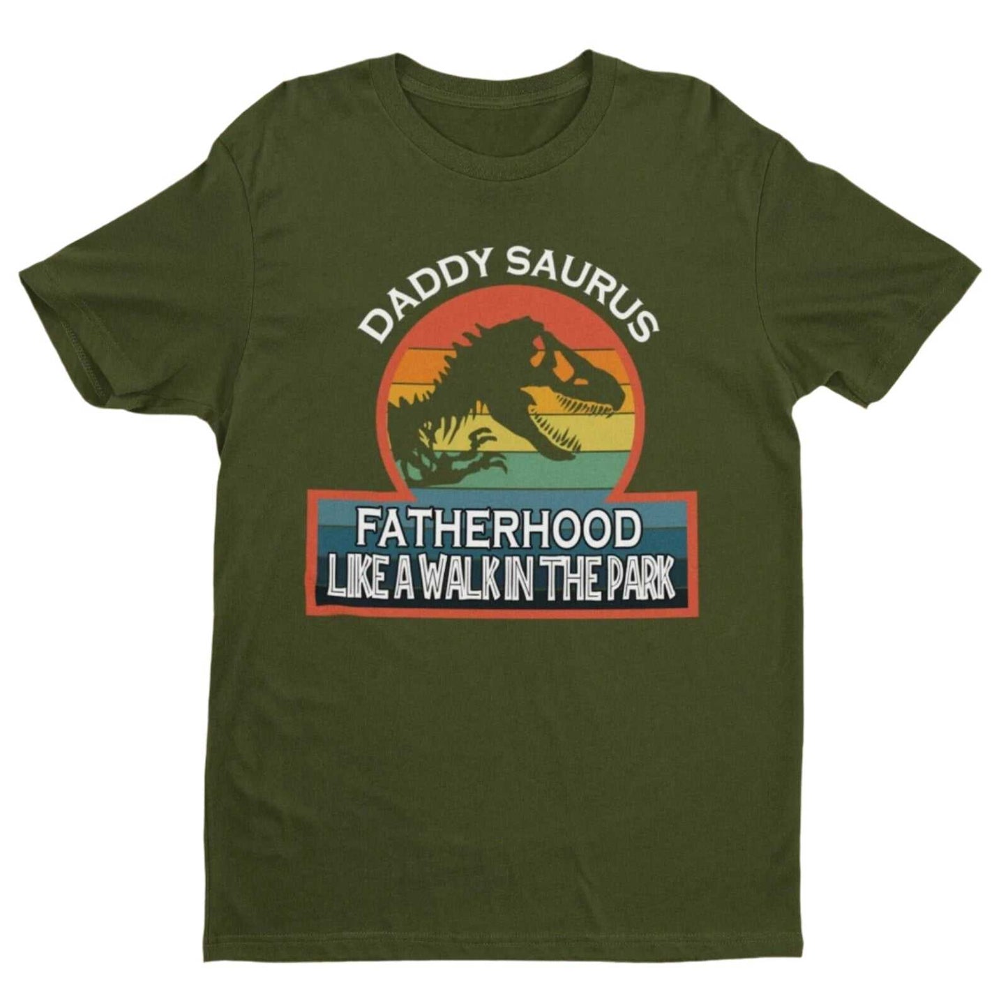 Funny Dad T Shirt Daddy Saurus T Rex Fatherhood Like A Walk In The ParGalaxy Tees