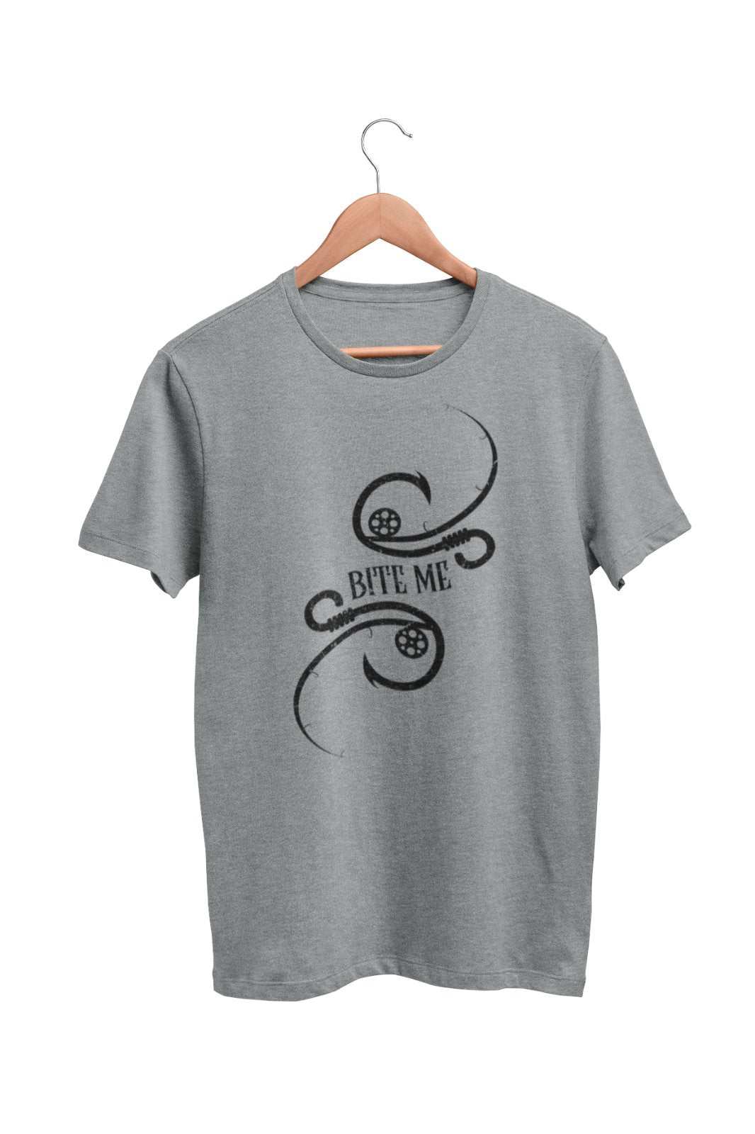 Funny Fishing T Shirt BITE ME Hooks Sarcastic Gift For Fisherman AngleGalaxy Tees
