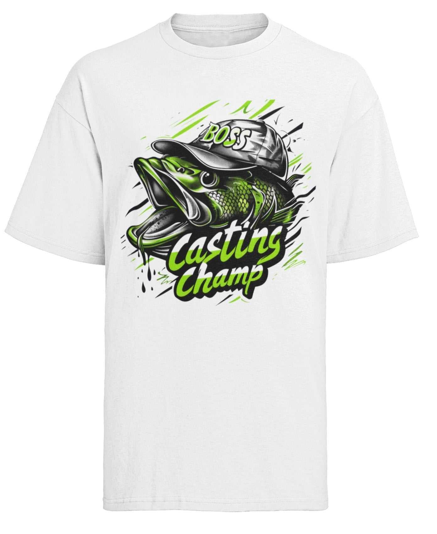 Funny Fishing T Shirt Casting Champ Novelty Anglers Gift Idea Dad GranGalaxy Tees