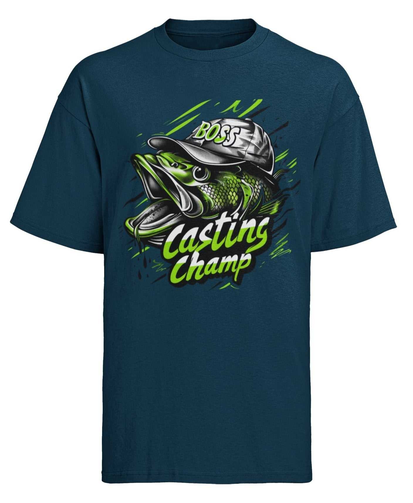 Funny Fishing T Shirt Casting Champ Novelty Anglers Gift Idea Dad GranGalaxy Tees